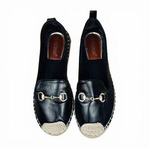 Tulipano Amica Stella Horsebit Espadrille Loafer Black Jute Platform 38 EuroChic